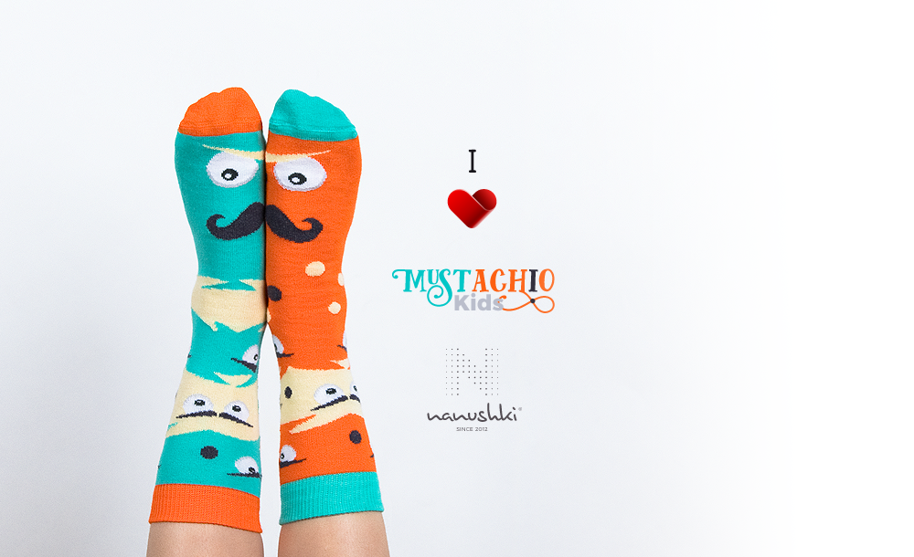 Kolorowe skarpetki Mustachio