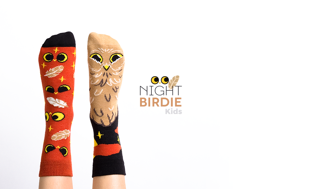 Dziecięce skarpetki w sowy